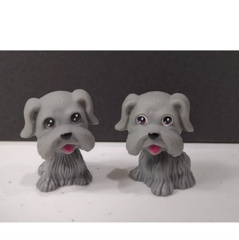 Chic Boutique Dogs My Pet Pals Grey Schnauzer Dog Dolls Lof Of 2